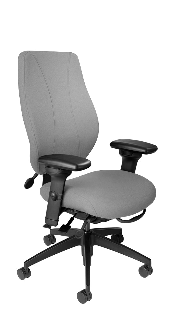 tCentric Hybrid with Upholstered Backrest and Seat, Midnight Black Frame