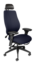 Load image into Gallery viewer, tCentric Hybrid with Upholstered Backrest and Seat, Midnight Black Frame
